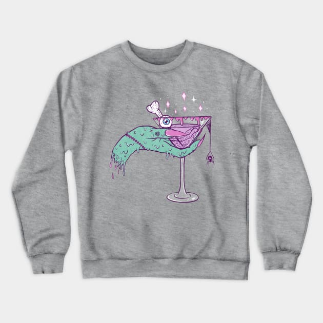 Monster Martini Crewneck Sweatshirt by classycreeps